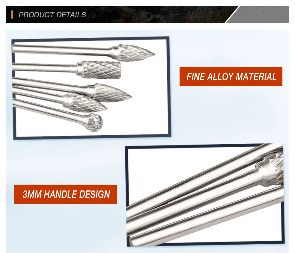 10 шт. Вольфрамовая сталь Шлифовальная головка вольфрамовый Карбид заусенцы наборы Мини дрель Алмазные Боры материал tungstenio dremel аксессуары