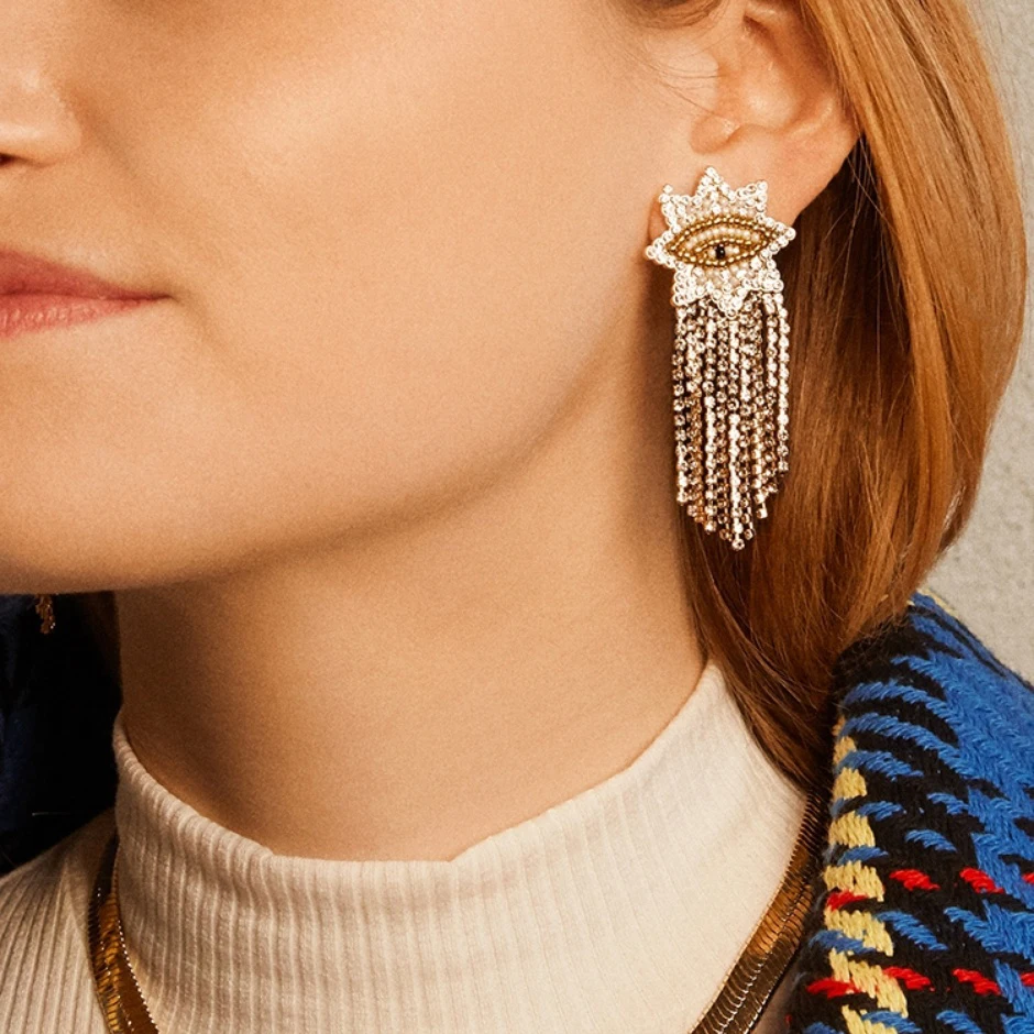 Новые эффектные висячие серьги BA из матового дьявола для женщин модные с