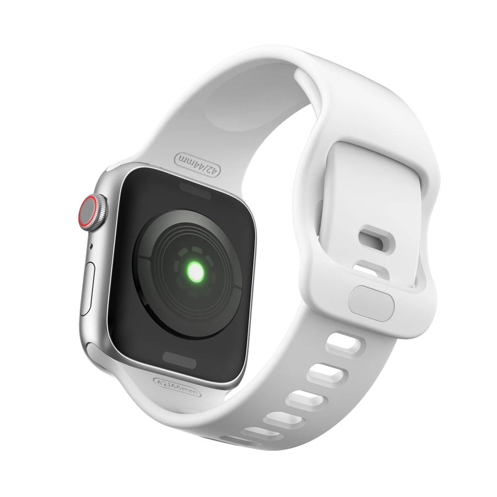 Ремешок для Apple Watch 38 мм 42 мм iWatch 4 ремешок 44 мм 40 мм спортивный силиконовый ремень браслет correa Apple watch 5 4 3 2 аксессуары - Цвет ремешка: white