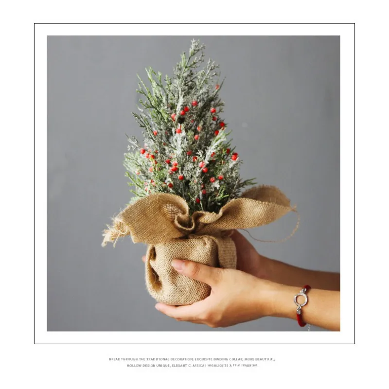 Christmas Tree Decorations Fashion Creative Non-toxic Mini Diy Artificial Christmas Tree Counter Simulation Arrangement Ornament