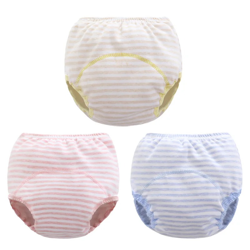 

Ha ni bei wa Colored Cotton Training Pants New Style Cloth Diaper Three Layer Pull up Diaper