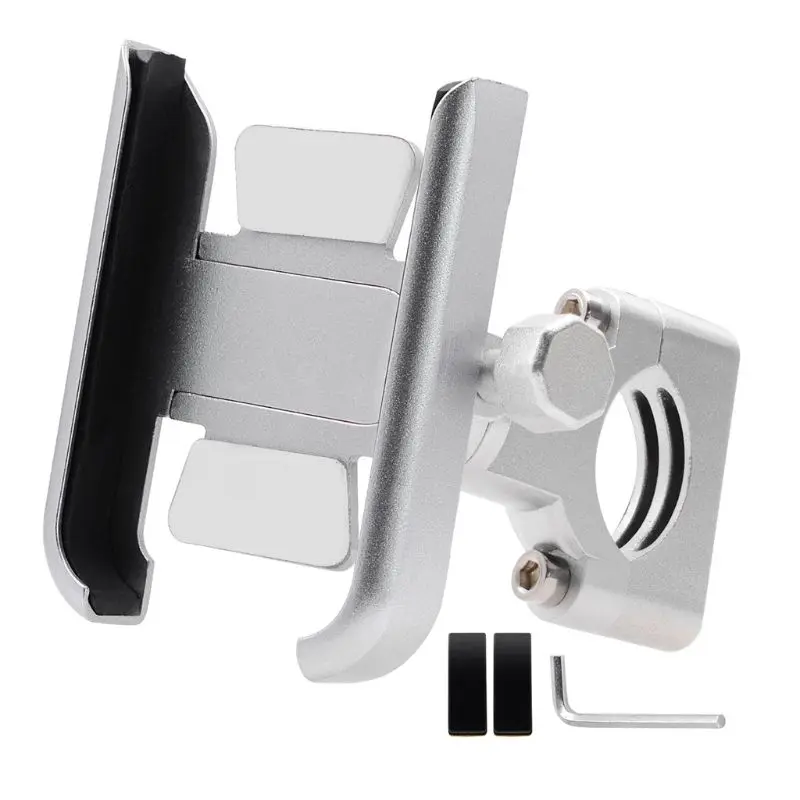 Handlebar base-White 360 градусов универсальный металлический велосипед мотоцикл зеркало руль смартфон держатель подставка крепление для iPhone Xiaomi 4-6 дюймов - Цвет: Handlebar base-White