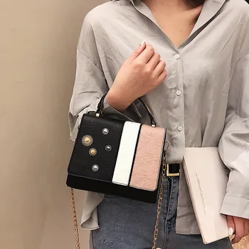 

Female bag 2020 new fashion small square bag simple chain shoulder bag casual messenger