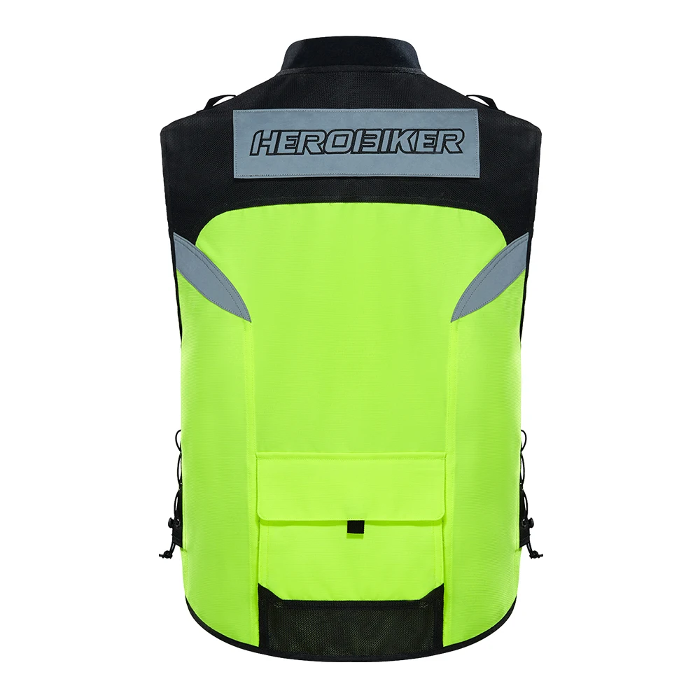 HEROBIKER мотоциклетная Светоотражающая одежда для безопасности мотоцикла отражающая гоночная Защитная жилетка видимость двигателя защитная ткань