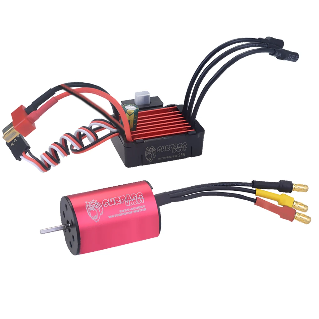 1/24 1/18 RC модель автомобиля 2030 4500KV бесщеточный мотор 4 полюса + 25A набор аксессуаров