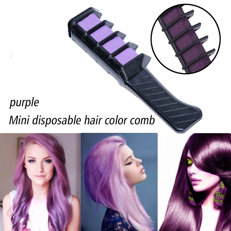1 шт. одноразовые модные временные мелки для волос Pro Mini мелки 6 цветов для волос многоцветная краска окрашивающая расческа для волос уход за волосами