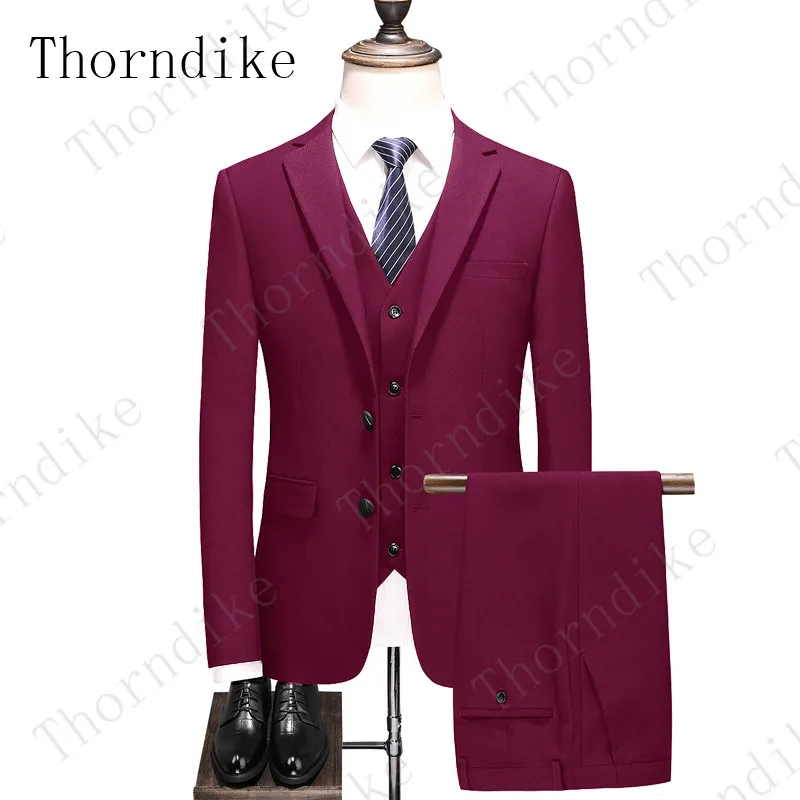 suit 20 Пиджак+ брюки+ жилет) роскошный мужской свадебный костюм, мужские блейзеры, приталенные костюмы для мужчин, деловой вечерний синий классический черный - Цвет: suit 20
