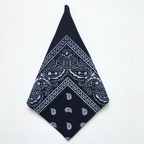 55x55cm Fashion Hip Hop 100% Cotton Bandana Square Scarf Cowboy Cashew Black Red Paisley Headband Print For Women/Men/Boys/Girls - Image 18