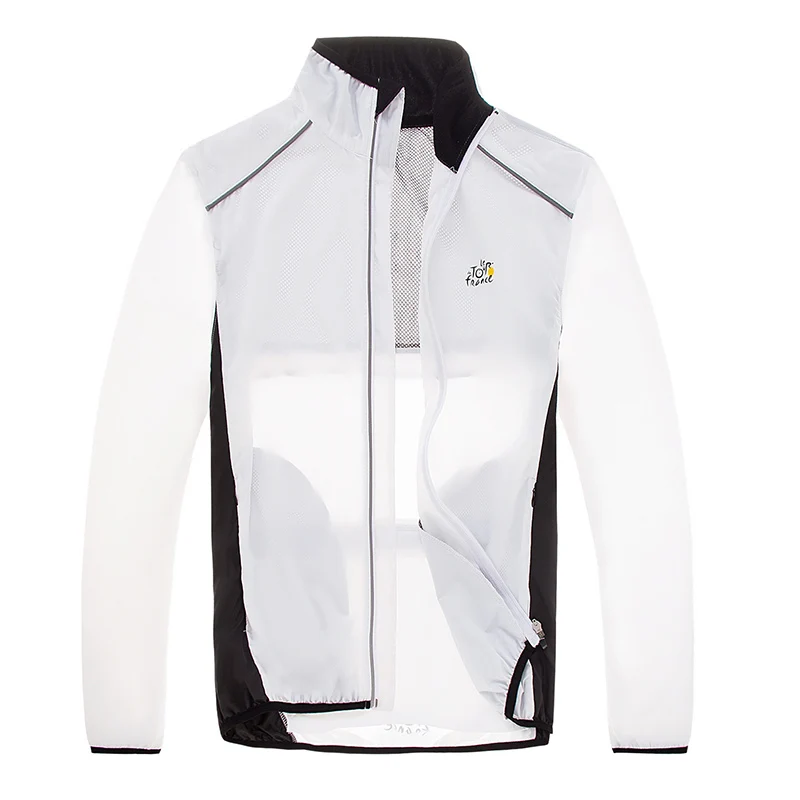 Велосипедная куртка, светоотражающая куртка, велосипедная нейлоновая ветровка, куртка от дождя, куртка для езды на велосипеде, куртка для горного велосипеда, ветровка Spor - Цвет: Белый