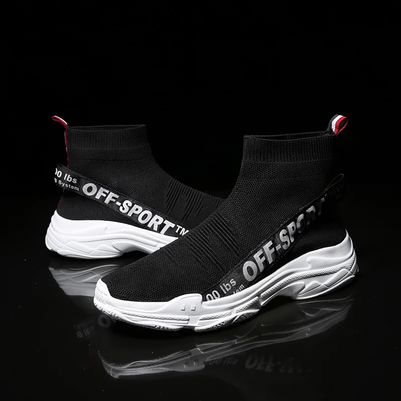 New Outdoor Men Running Shoes Jogging Walking Sports Shoes High-quality Lace-up Athietic Breathable Sock Sneakers Dad Shoes