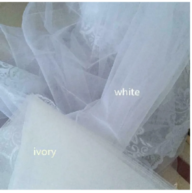 Luxury cathedral wedding veil, two layers with lace applique, long section with comb, new wedding accessories