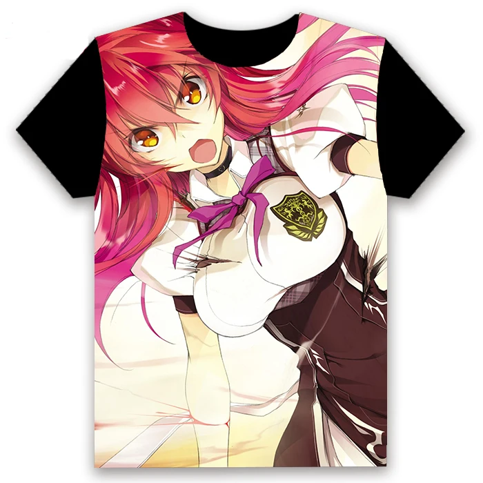 14 Модная мужская футболка, аниме Rakudai Kishi no кавалерия курогане шизуку, косплей, короткий рукав, черная футболка, топы, летняя забавная рубашка - Цвет: 14