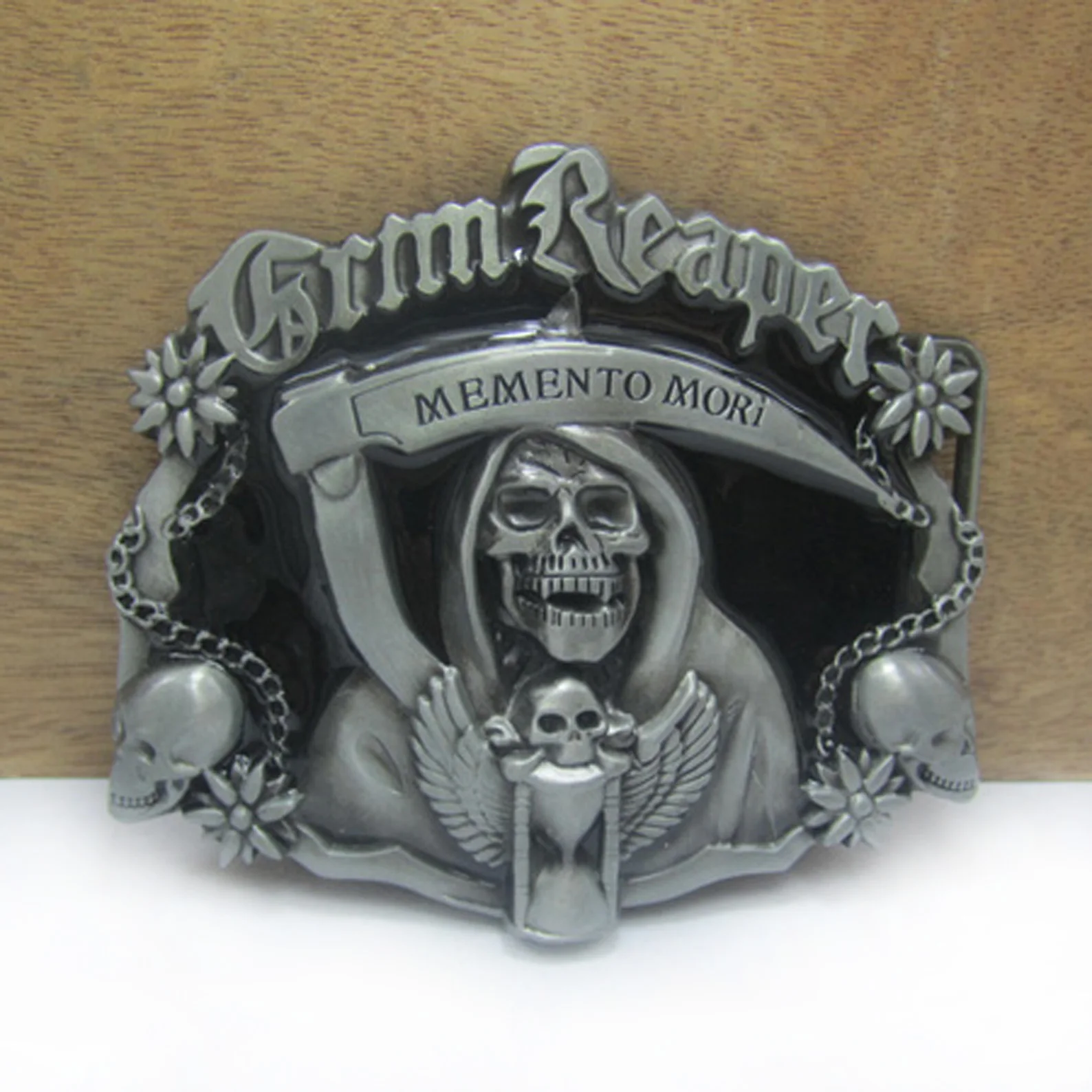 BuckleClub черный GRIM REAPER супер герой фильм ковбойские джинсы подарок ремень пряжка FP