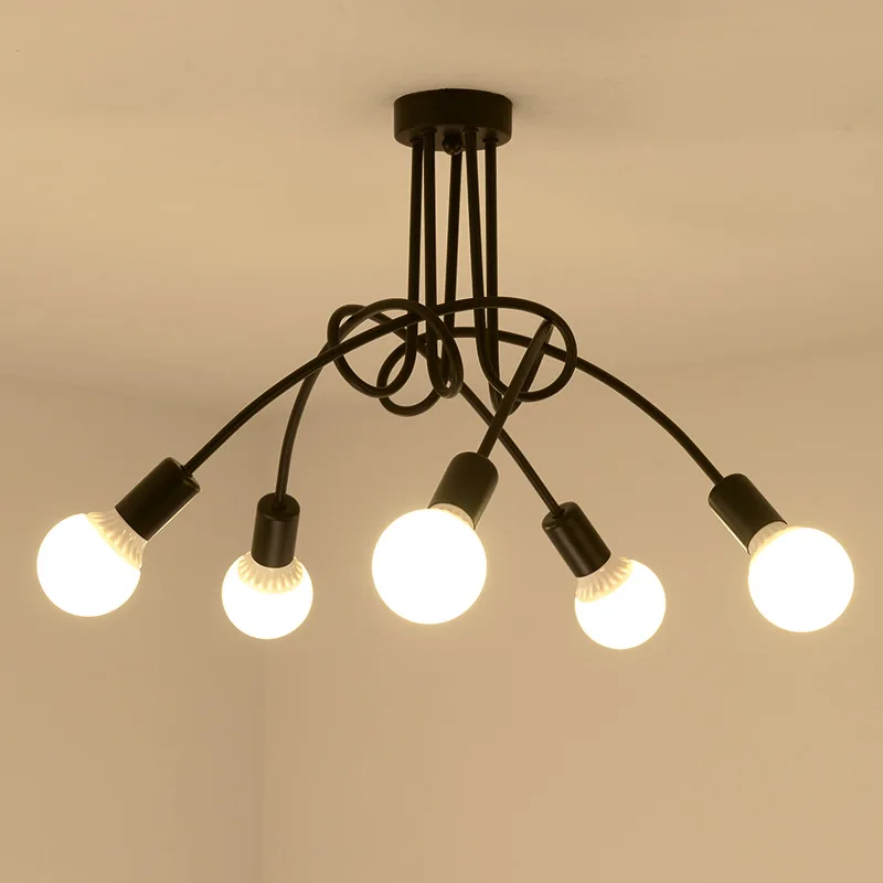 

Creative-American-Style Modern Minimalist Iron Art Restaurant Light Retro LOFT Industrial-Style Bedroom Balcony Indoor Ceiling L