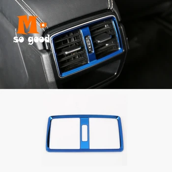 

2017 2018 For Skoda Karoq Car Back/Rear Console Air Conditioner Outlet Frame Cover Trim Stainless steel Auto Accessories Sticker