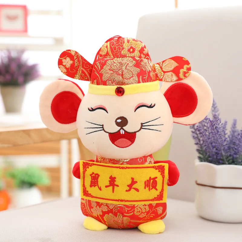 B 1 шт. 25/30 см Kawaii плюшевая кукла мышка из мягкого плюша; Счастливая кукла Мышка для детей, подарок на день рождения, Рождество, игрушки для детей, подарок на год - Цвет: B