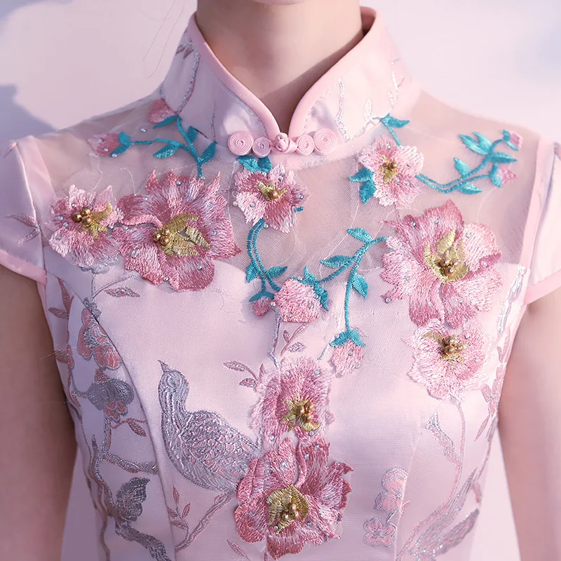 Вечерние Длинные Cheongsam в стиле ретро, сексуальное тонкое платье, свадебное платье в китайском стиле, модная женская одежда, Vestido