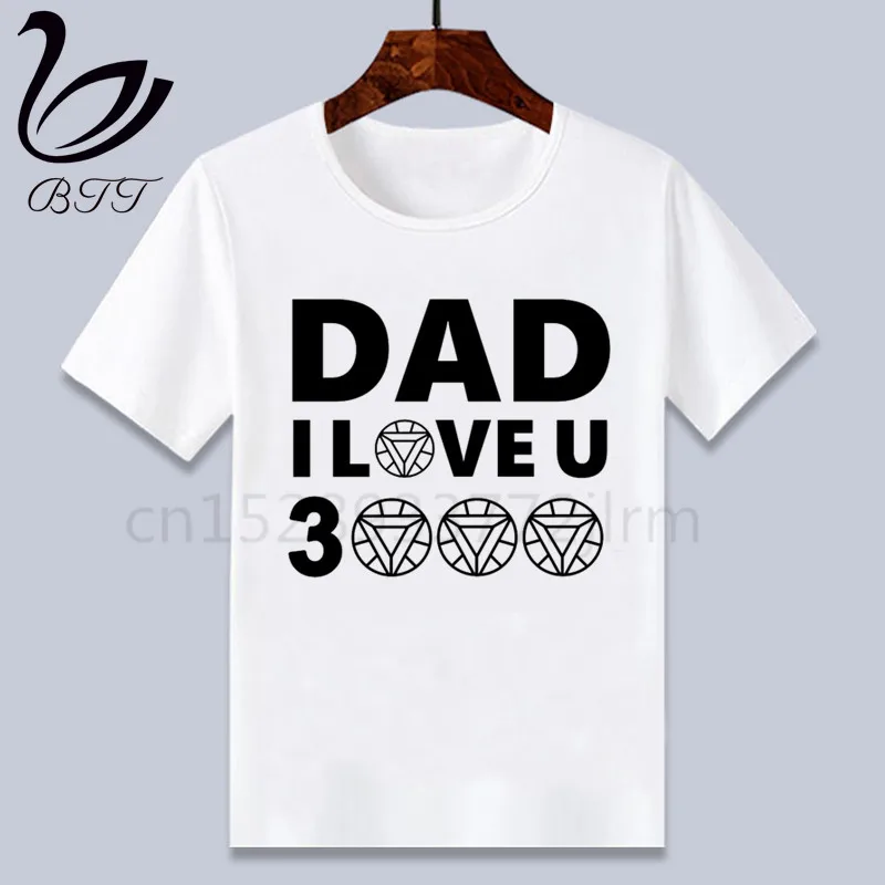 LOVE You/Коллекция 3000 года, летняя детская забавная футболка с изображением Железного человека и Эндшпиля Marvel для мальчиков и девочек детская футболка с принтом модная повседневная одежда для малышей - Цвет: E
