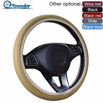 

ESPEEDER 36-39CM Universal Car Steering Wheel Covers Soft Leather Braid On The Steering-wheel Auto Car Interior Accessories