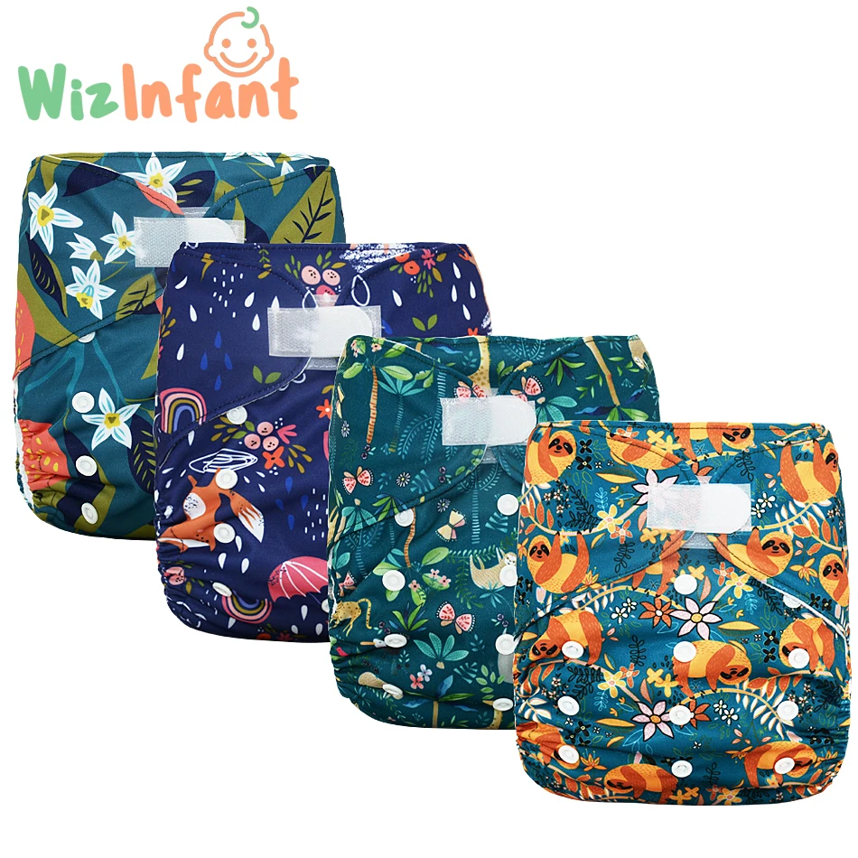 Wizinfant-pañal de Bolsillo grande XL para bebé de 2 años y más, tela de ante interior, tamaño ajustable, se adapta a la cintura, 36-58cm
