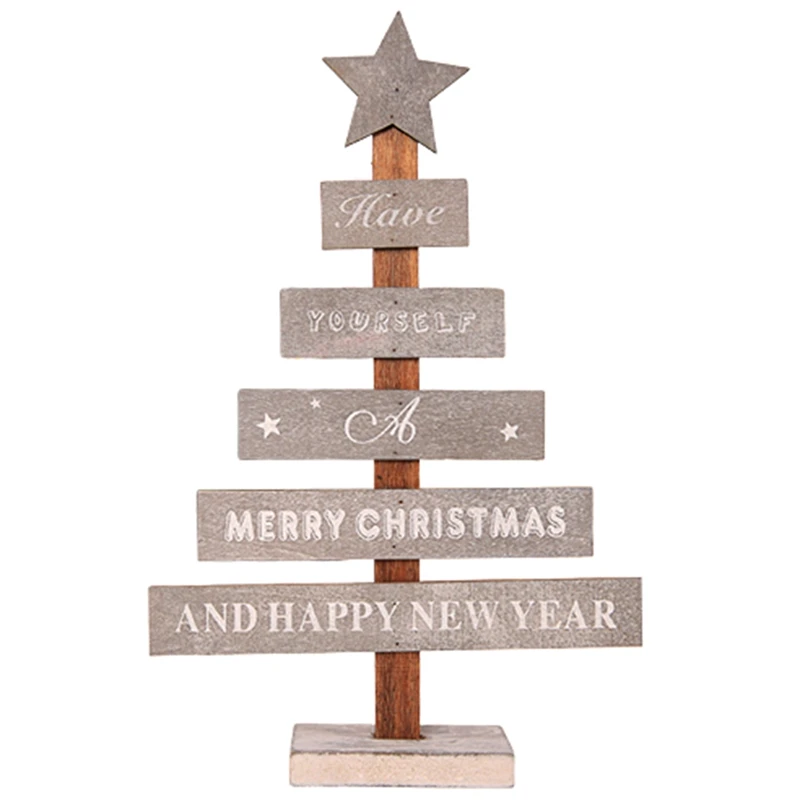 

Snowflake Star Creative Wooden Mini Christmas Tree Decoration for Home Ornaments Drops Desktop Decoration Merry Christmas