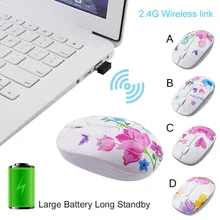 Портативная мини беззвучная мышь 2,4 ГГц Беспроводная 1200 dpi печать креативный дизайн мыши геймер для компьютера ПК ноутбука