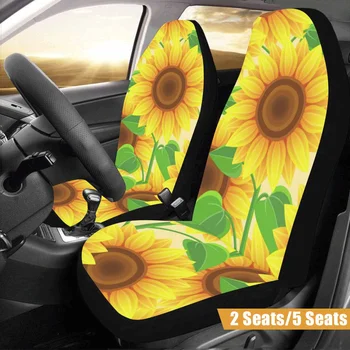 

5 Seats Sunflower Full Coverage Car Front Seat Cover Protector Universal Anti-slip Car Cushion Cover for Truck Van for SUV Auto