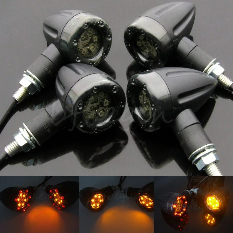 

Motorcycle Mini LED Bulb Amber Lamp Rear Turn Signals Brakes Lights Indicator