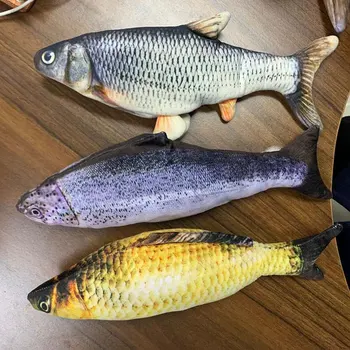 

Pet Cat Toy Simulation Electric Dancing Moving Floppy Fish Cats Toy For Cat Toys Interactive Dog Dropshipping