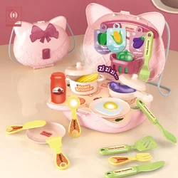 Trousse de maquillage en plastique pour filles, ensembles de cuisine, cuisine, imité le Chef, jeu de rôle préscolaire, robe, beauté, 28 pièces 
