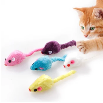 

Colorful tail Plush mouse cat toy little mouse kitten toy Kitten interactive ball pet toy cat scratch bite products