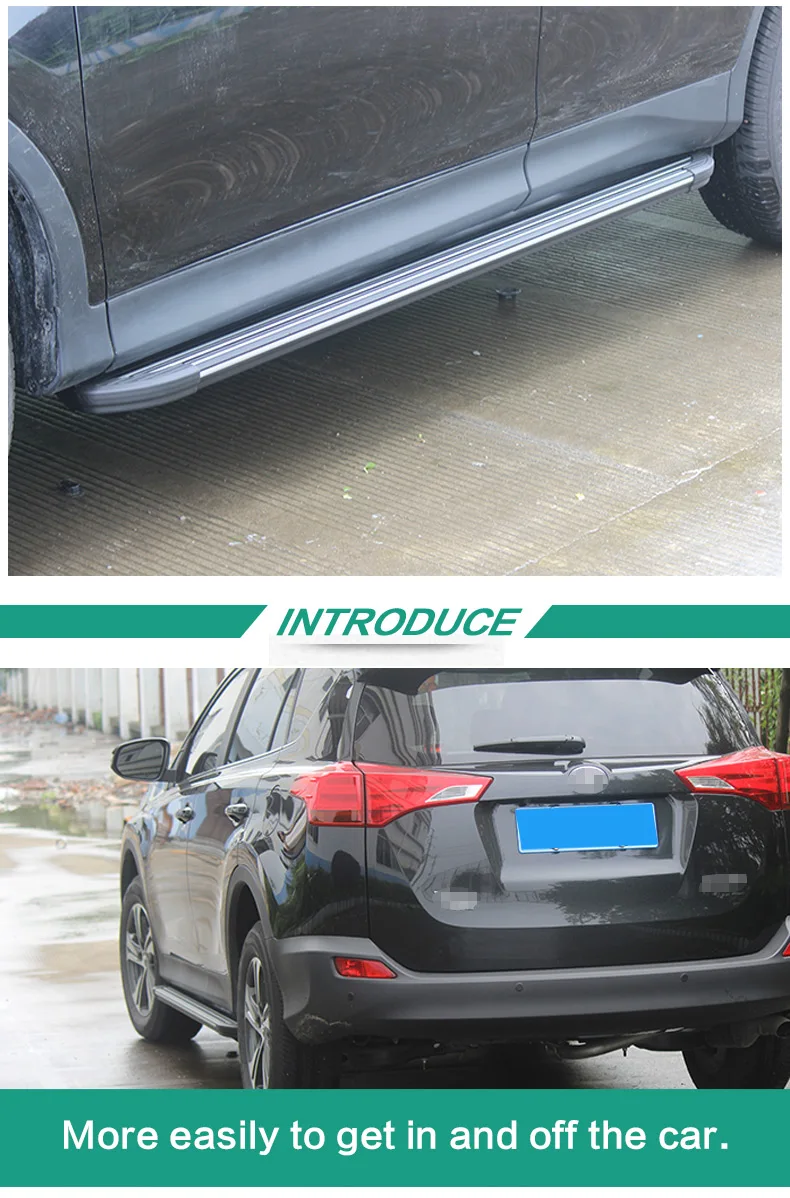 Боковой шаг Беговая доска боковой бар для TOYOTA RAV4 до C-HR HIGHLANDER TUNDRA CREW CAB, высокое качество, сверхмощный