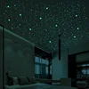 Autocollant mural étoiles 3D lumineuses à pois, étiquette de décoration pour chambre à coucher d'enfants, Sticker de bricolage brille dans la nuit 211/202 pièces ► Photo 2/6