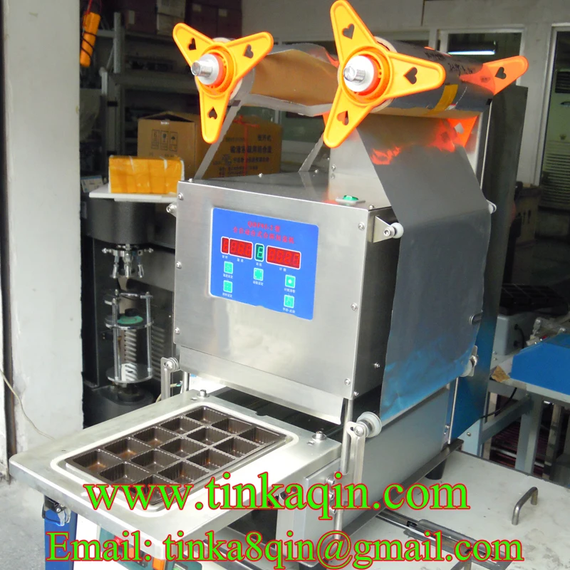FGJ-AY1-1Automatic 95 чашка мм запайки молока чай герметик гайка машина для закатки банок фрукты запечатывающая машина для коробок пластиковый лоток бумажный стаканчик