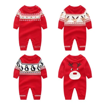 

Christmas New Autumn Winter Infant Baby Boys Girls Cartoon Rompers Clothing Kids Boy Girl Long Sleeve Rompers Clothes 0-2Yrs