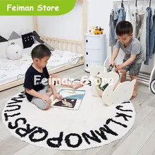 Круглый коврик детский коврик для спальни мягкий хлопковый ползающий Противоскользящий ковер напольные ковры для детской гостиной украшения дома