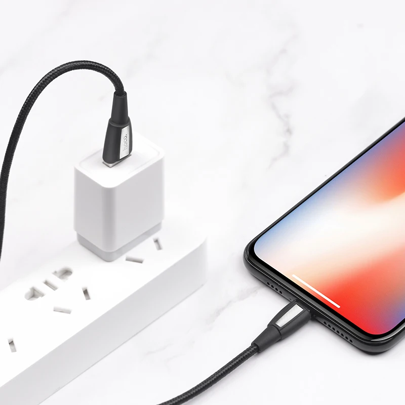 HOCO X39 33 шт./лот 1 М прочный нейлоновый USB кабель для iPhone type-C кабель Micro кабель для samsung USB C кабель