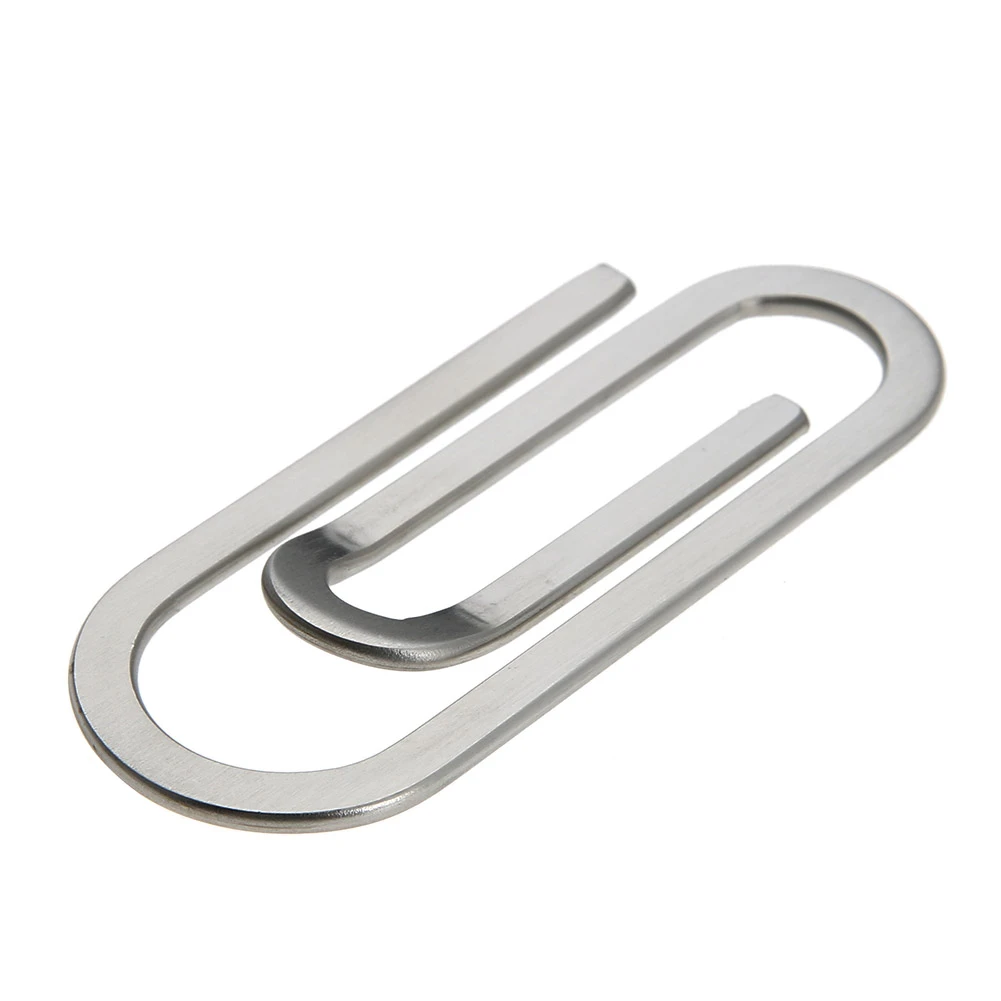 Stainless Steel Money Clips Metal Multifunction Men Paper Clip Holder
