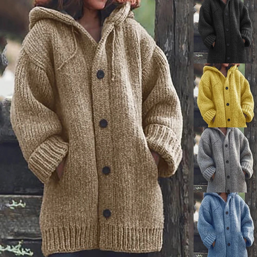 Cardigan Femme En Velours - Manteau D'hiver Léger Grande Taille - Fermeture Boutons - Coupe Ajustée
