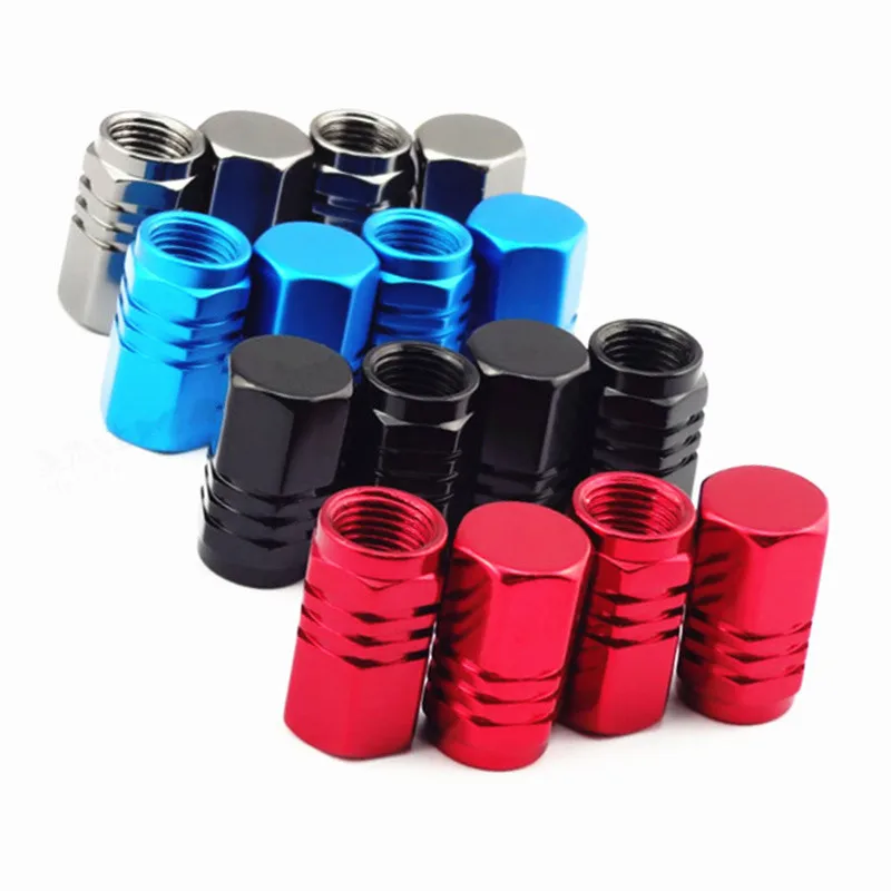 

4pcs/lot automobile Tire Valve Stem caps Bolt-in Aluminum Theftproof valve caps Car Wheel Tires Valves Tyre Stem Air Caps