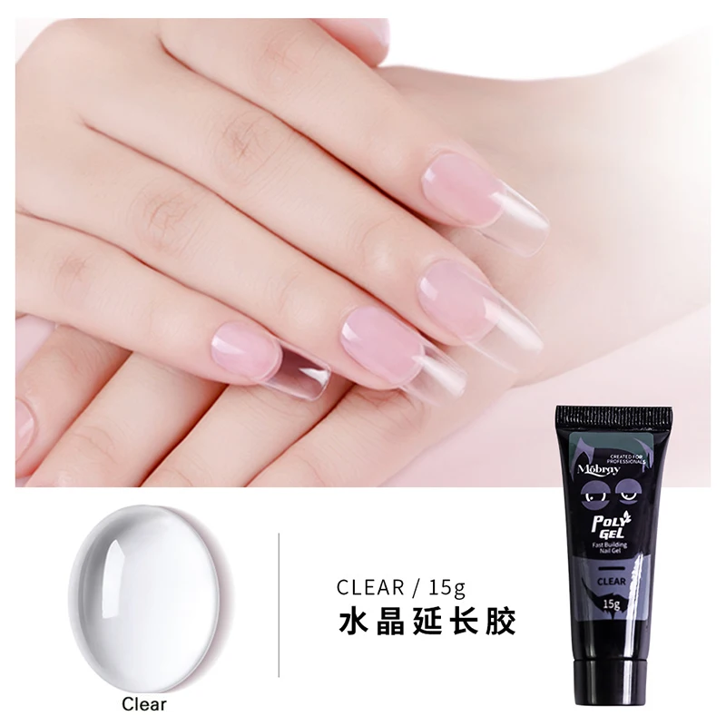 

Polygel Nail Acrylic poly gel Pink White Clear Crystal UV LED Builder Gel Tips Enhancement Slip Solution Quick Extension Gel
