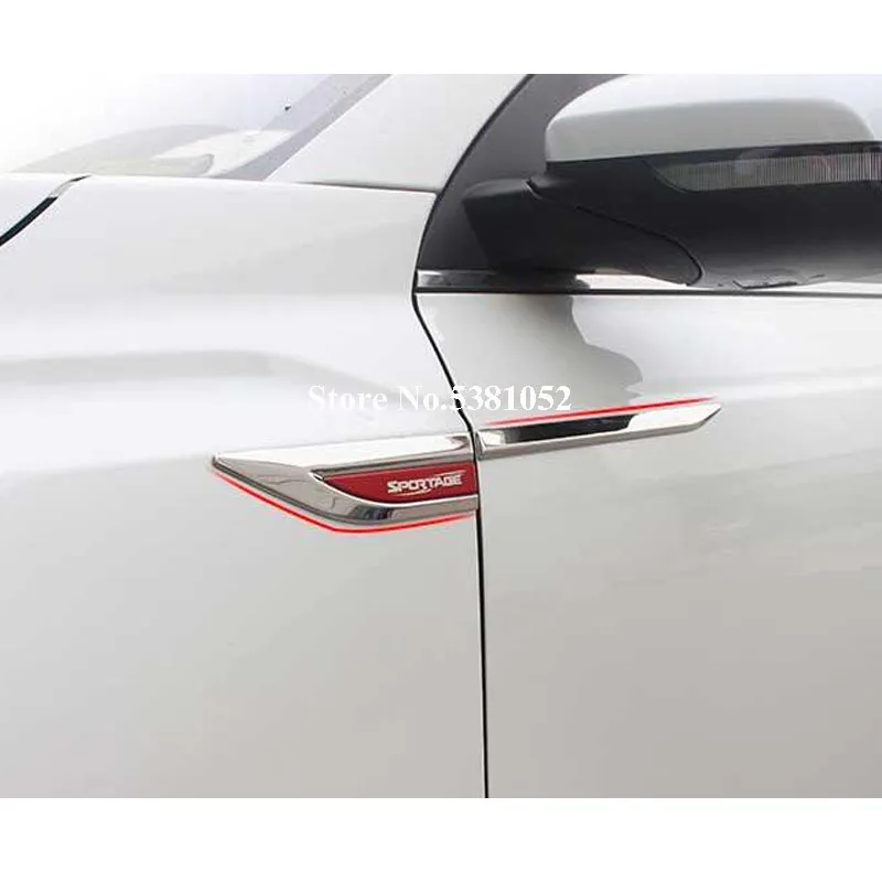 

Car Styling Side Leaf Plate Decoration Sequins Leaf Board Side Label For Kia Sportage R 2018 2019 Accessories Exterior