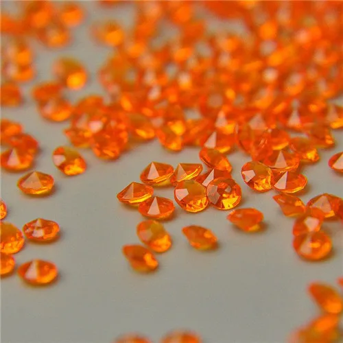 Orange red 500 шт Алмазная Конфетти Ваза Наполнитель вечерние украшения для свадеб свадебный душ 4,5 мм акриловые кристаллы наполнитель бусины стол разброс - Цвет: Orange red
