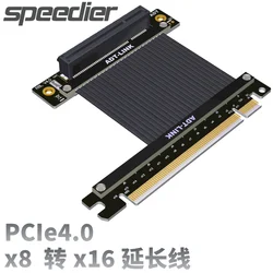 Tarjetas gráficas profesionales de gama alta, Cable de extensión Flexible PCI Express 4,0x8 a x16, Cable Vertical GPU 1U 4,0, extensor