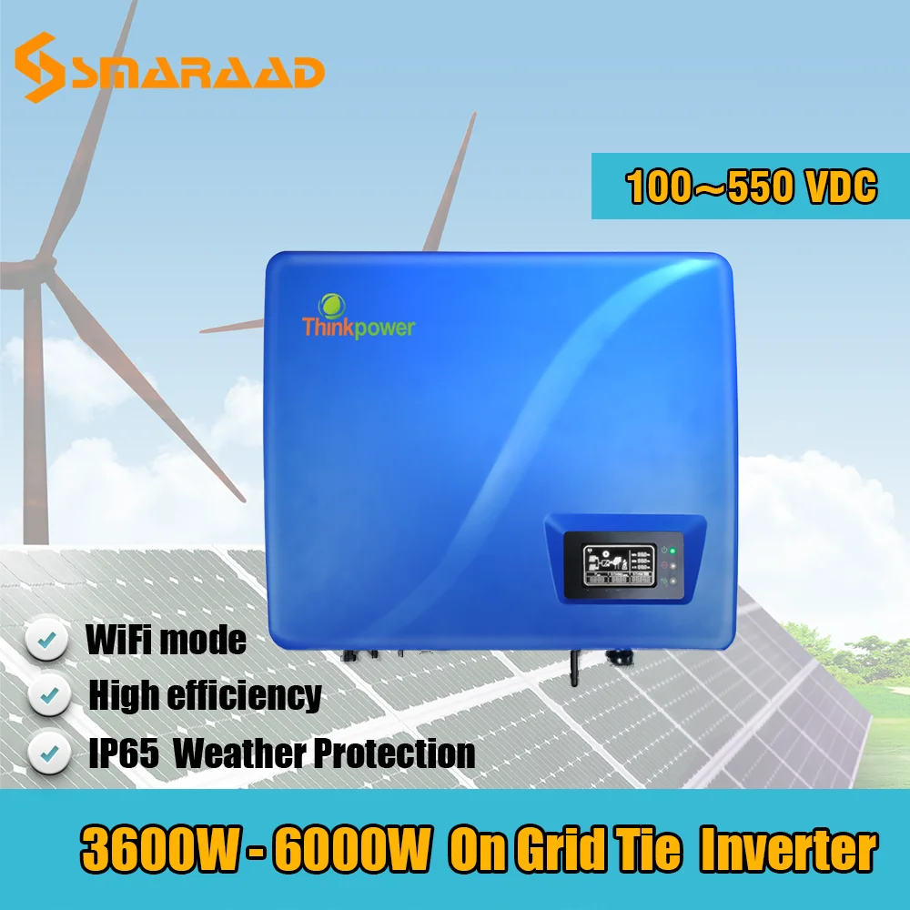

Solar Power On Grid 3000W 3.6KW5KW 5000W Dual Input MPPT Waterproof IP65 Grid Tie Solar Power Inverter with WifiUse For Home