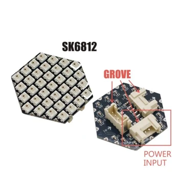 

M5Stack new HEX light board / SK6812 NeoPixel hexagonal small light board / 37 light / GROVE mouth
