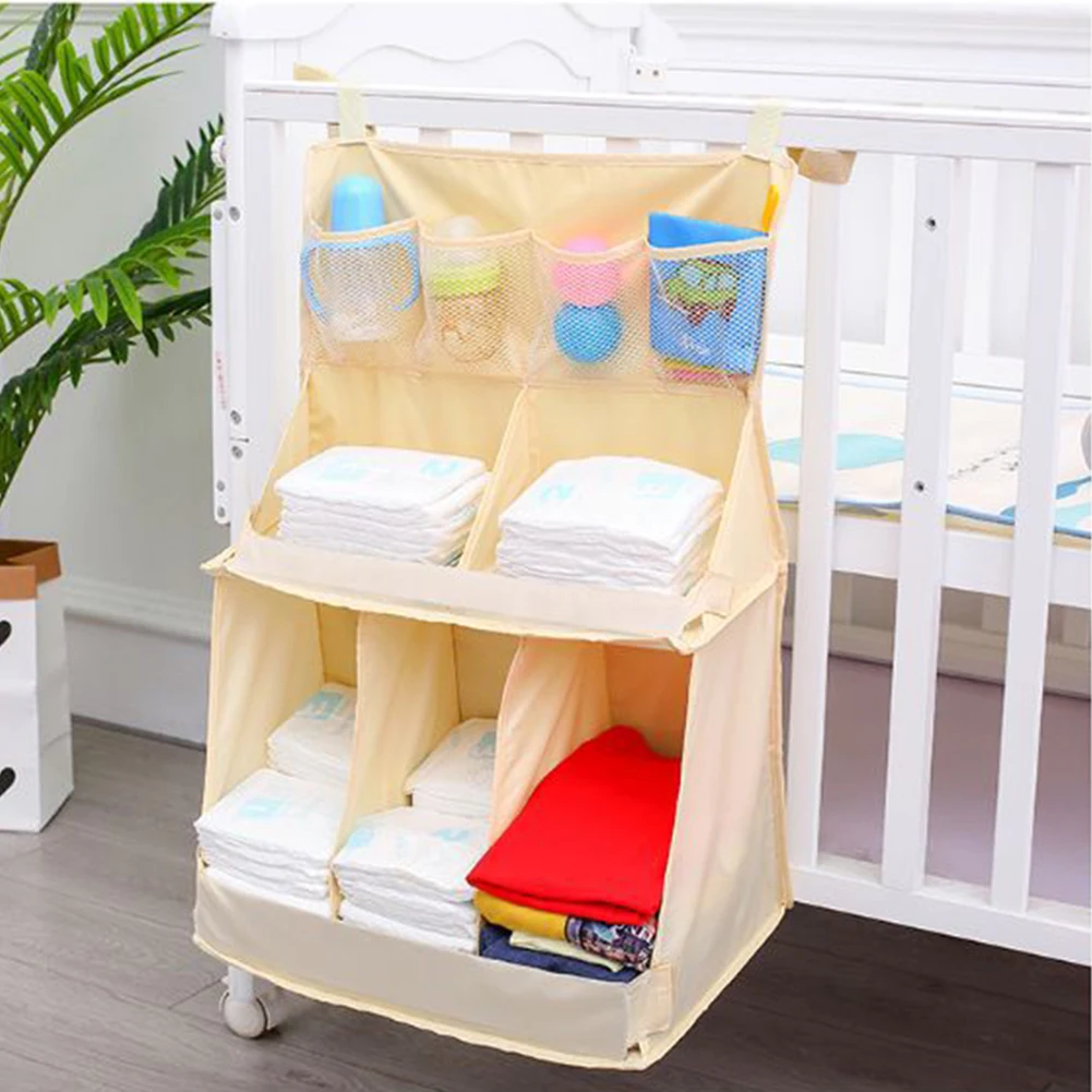 Baby Crib Children Waterproof Bed Hanging Bag Diapers Organizer Bedding Professional Nursing Bedside Portable Cloth Practical