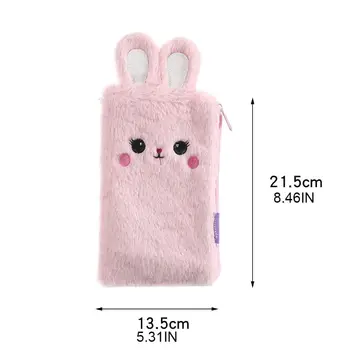 

Cute Pencil Case Plush School Pen Bag Cosmetic Pouch Stationery Pouch for Women Girls