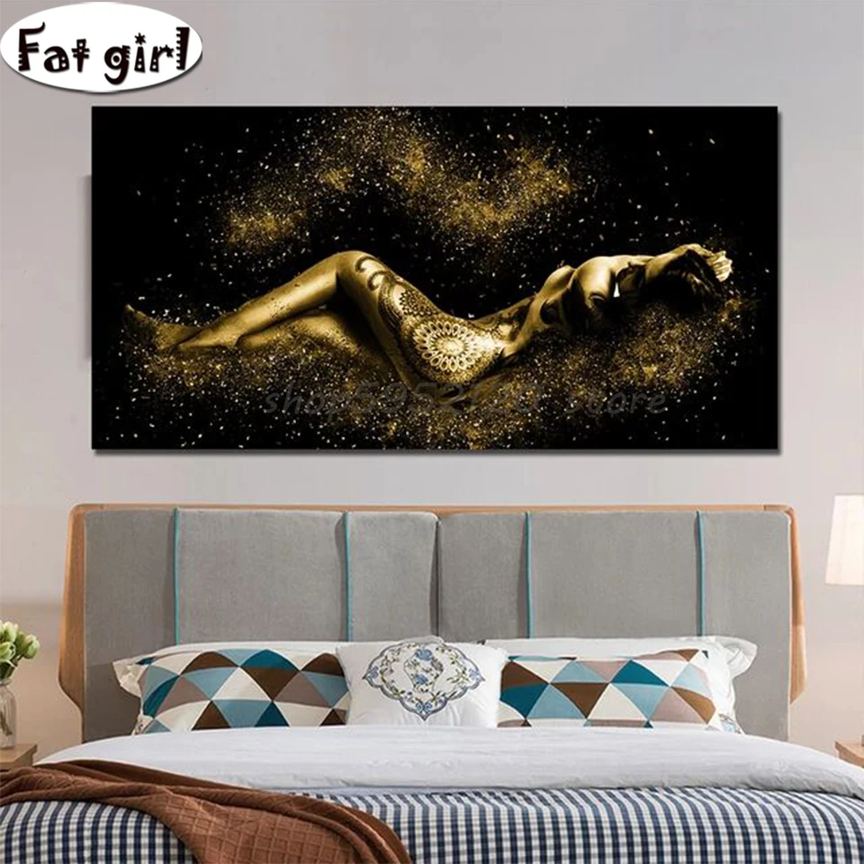 Полноразмерная/круглая 5D алмазная живопись сделай сам привлекательная красота