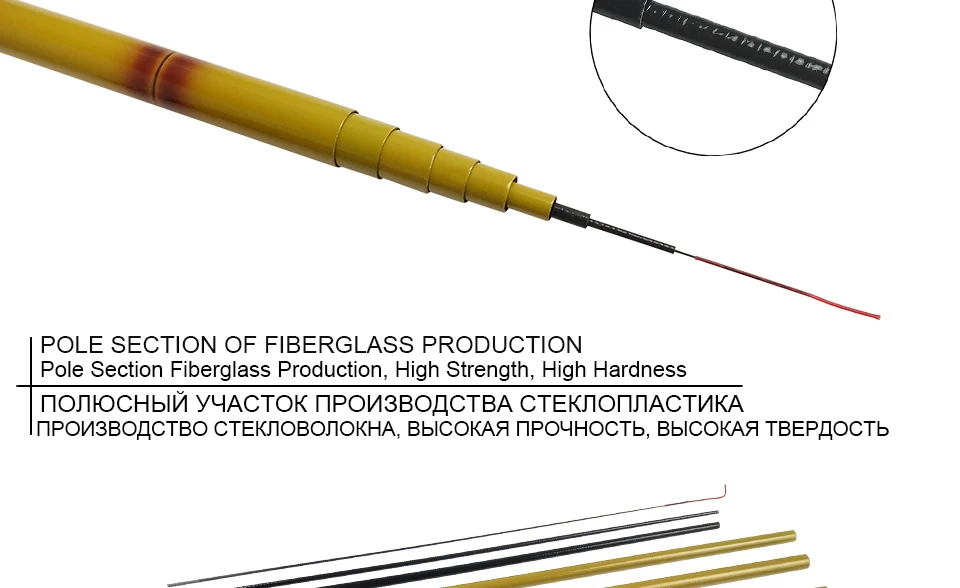 K8356 3.6 4.5 5.4 6.3m FRP carp fishing Telescopic rod winter fishing tackle High strength high hardness Chinese wind Sea rod (10)